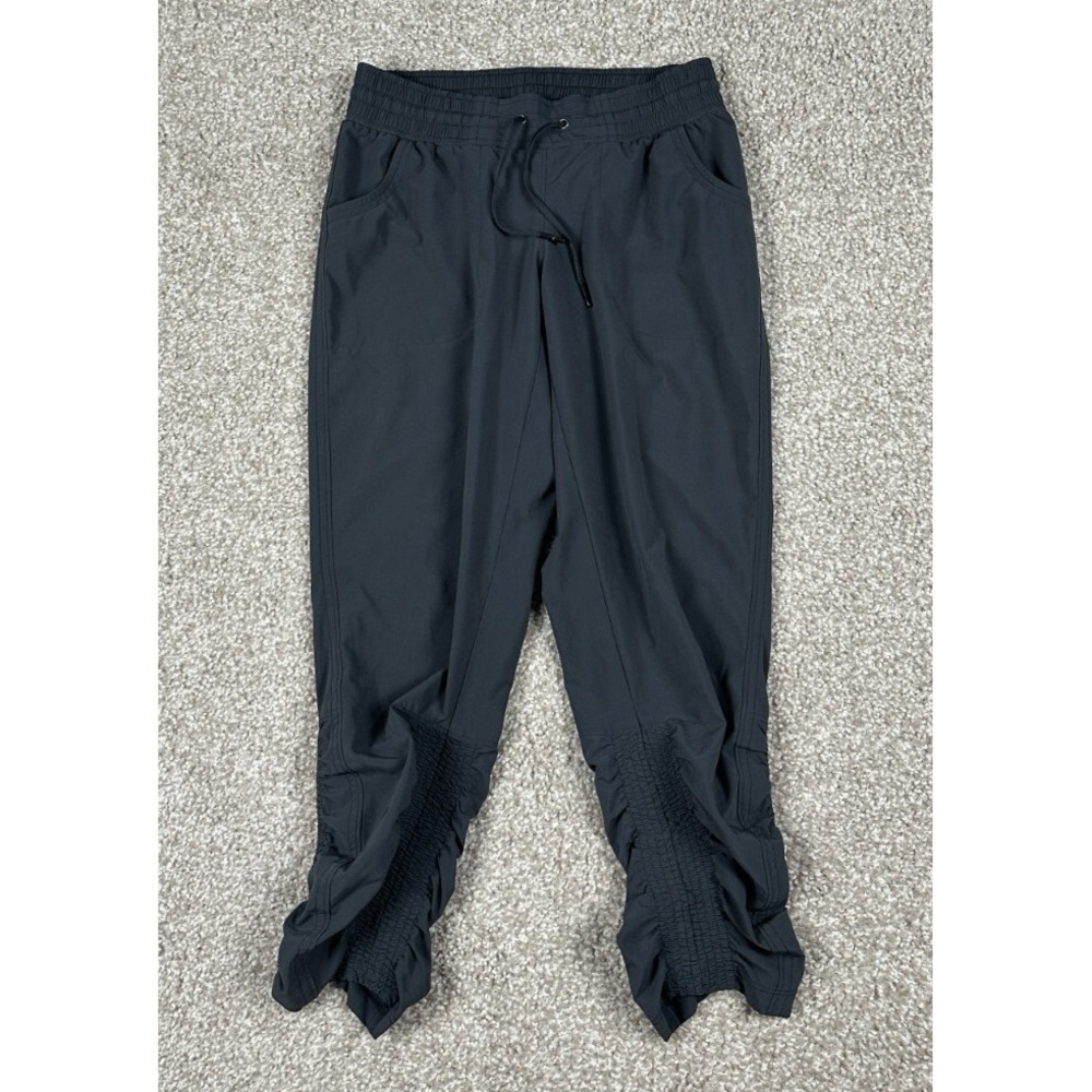 Athleta La Viva Pants Joggers Womens 0‎ Gray Ruched Sides Drawstring 25x22